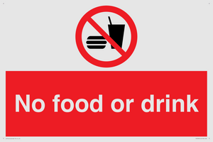 No food or drink